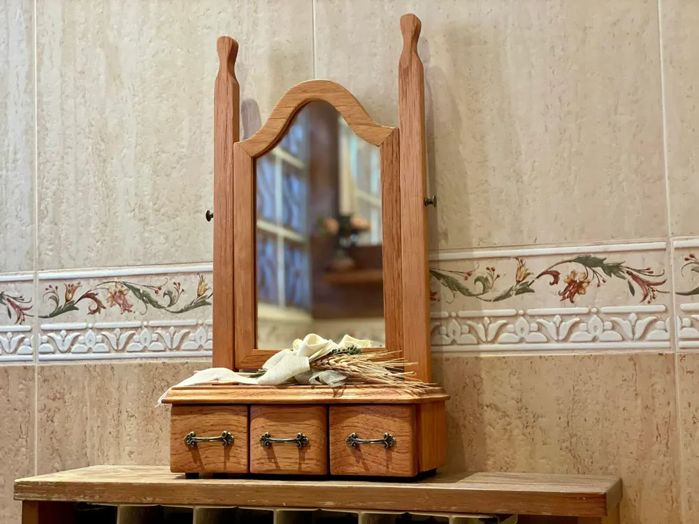 Tocador de madera de cedro